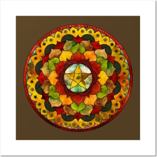 Star Mandala Autumn Posters and Art